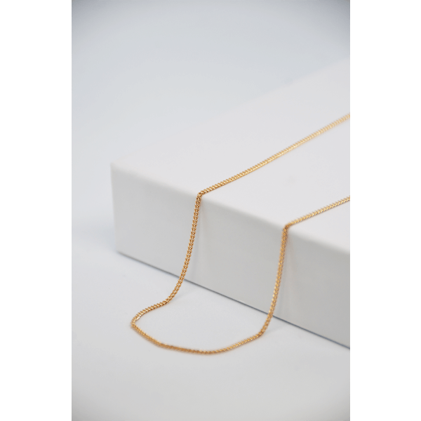 Chaîne gourmette en plaqué or – Élégance et finesse 50 cm