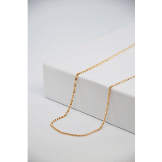 Chaîne gourmette en plaqué or – Élégance et finesse 50 cm