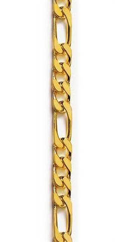 Collier or style figaro triple longueur 50 cm