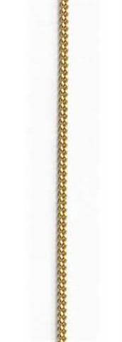 Chaîne maille gourmette en or 9 carats, longueur 50 cm, poids 2,23 g, maille fine diamantée.