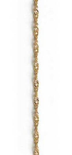 Chaîne plaqué or maille singapour 45 cm - Maille torsadée elegante