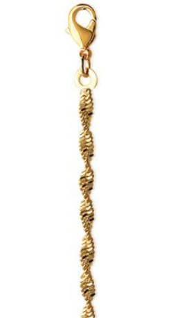 Gold twisted chain for personalized heart pendant Photo Engraving
