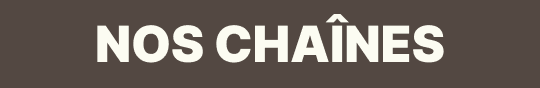 Bannière texte NOS CHAÎNES sur fond marron, GravurePhoto bijoux personnalisés