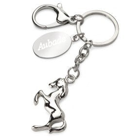 Engraved horse key ring