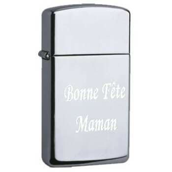 Encendedor Zippo fino grabado con texto